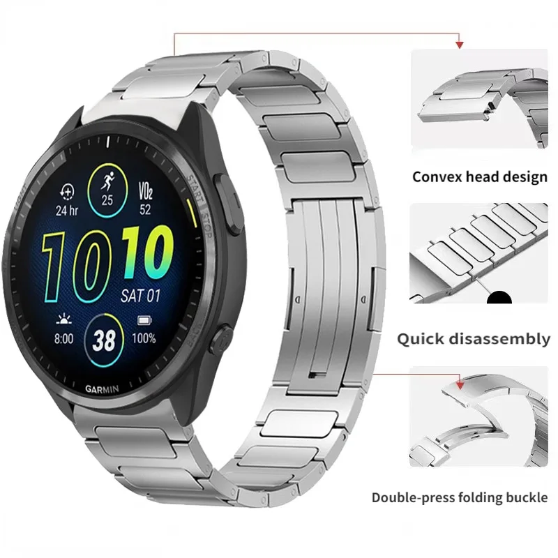 22mm Titanium alloy Strap for Garmin Forerunner 965 265 955 255 745/Venu 3 2/Vivoactive 4 Stainless steel Replaceable Wristband
22mm Titanium alloy Strap for Garmin Forerunner 965 265 955 255 745/Venu 3 2/Vivoactive 4 Stainless steel Replaceable Wristband