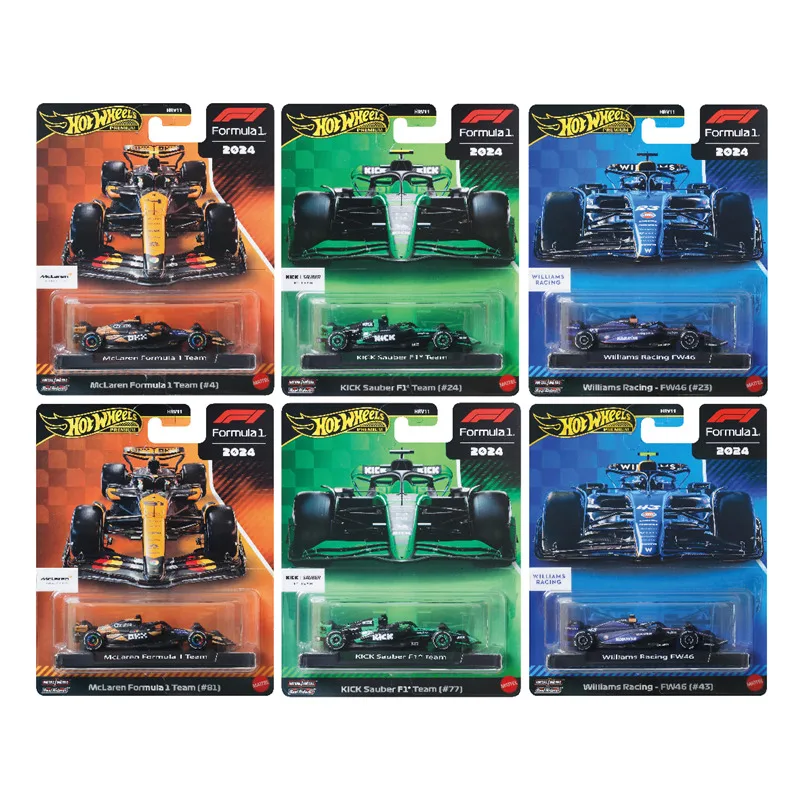 Автомобили Hot Wheels Mclaren Formual 1, команда Kick Sauber Williams Racing, 1/64, литая под давлением металлическая модель, коллекция игрушечных транспортных средств HRV11
Автомобили Hot Wheels Mclaren Formual 1, команда Kick Sauber Williams Racing, 1/64, литая под давлением металлическая модель, коллекция игрушечных транспортных средств HRV11