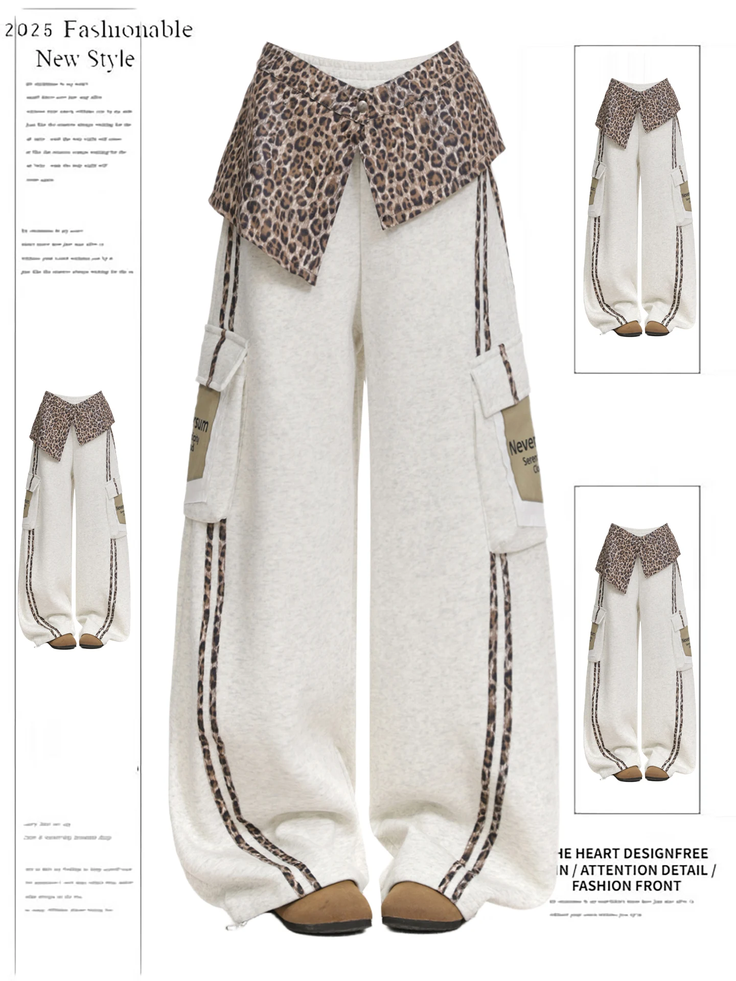 American Sle Women's Casual Fce Lined Wide Leg Cargo Pants Leopard Print Loose Drapey Autumn Winter Comfortable Trousers
American Sle Women's Casual Fce Lined Wide Leg Cargo Pants Leopard Print Loose Drapey Autumn Winter Comfortable Trousers