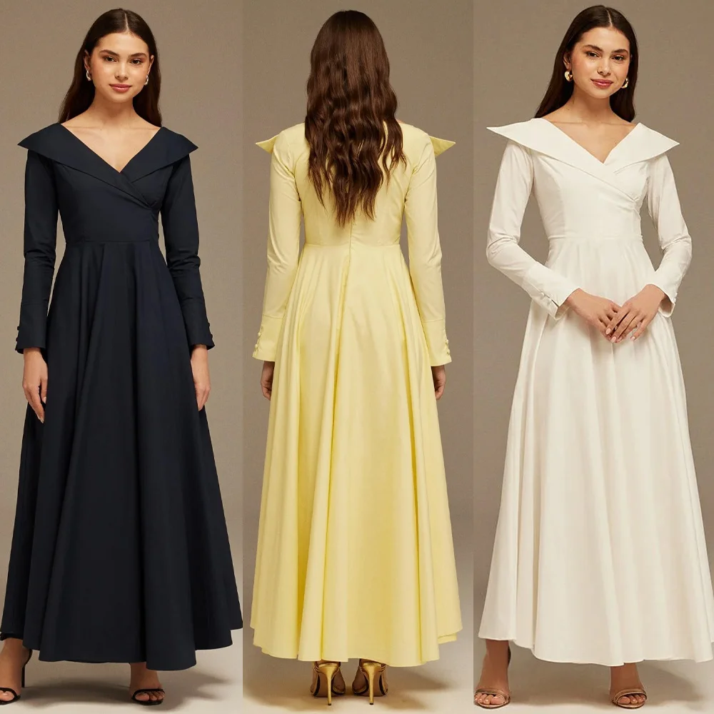 Customized Wide Neck Long Sleeve Midi Dress A-Line Evening Dresses Formal Exquisite High Quality Prom Party Gowns for Women
Customized Wide Neck Long Sleeve Midi Dress A-Line Evening Dresses Formal Exquisite High Quality Prom Party Gowns for Women