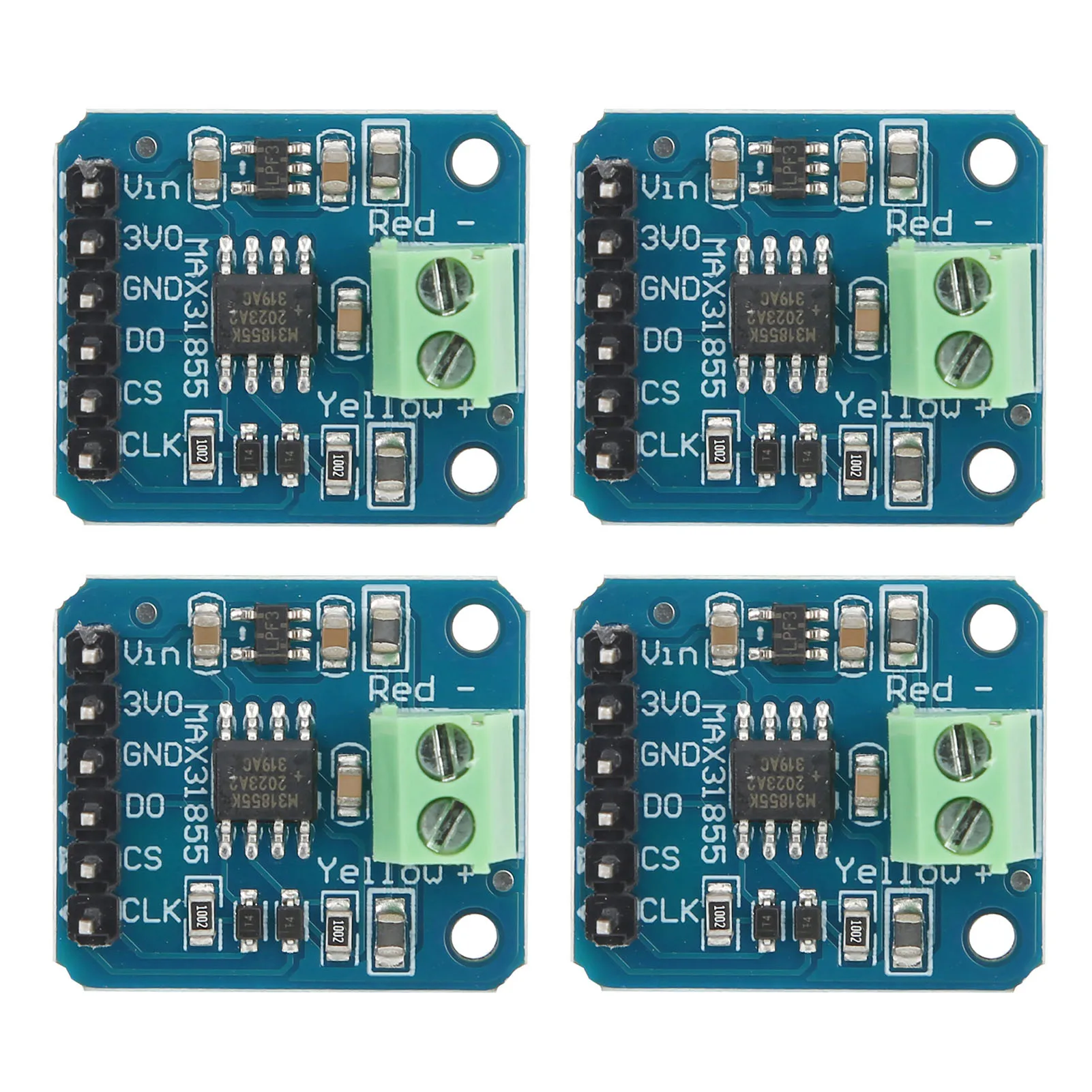 4PCS K Type Thermocouple Module Temperature Sensor Board -200℃ to 1350℃ SPI Port Digital Output MAX31855
4PCS K Type Thermocouple Module Temperature Sensor Board -200℃ to 1350℃ SPI Port Digital Output MAX31855