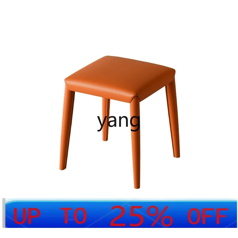 LTT household simple saddle leather square stool stackable dining table stool cream style
LTT household simple saddle leather square stool stackable dining table stool cream style