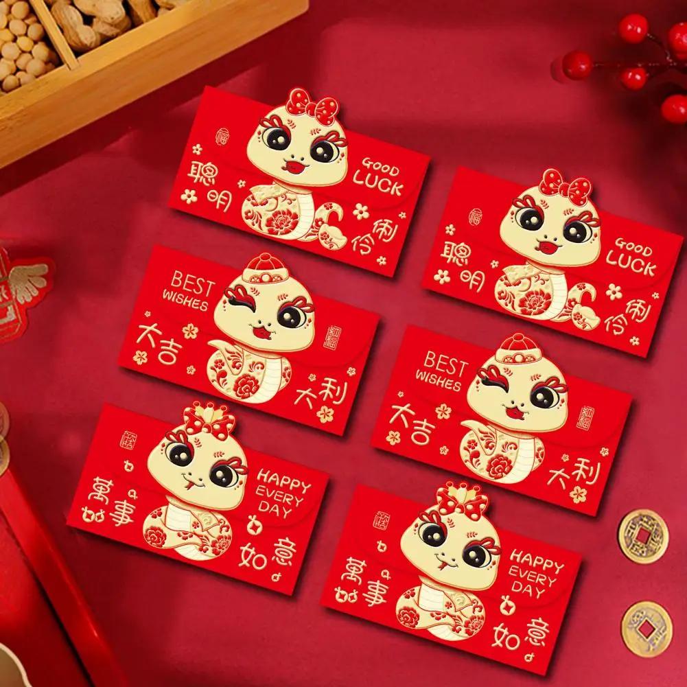 6Pcs Red Envelopes Chinese New Year Lucky Money Pockets Snake Red Envelopes 2025 Chinese Spring Festival Red Pocket Hong Bao
6Pcs Red Envelopes Chinese New Year Lucky Money Pockets Snake Red Envelopes 2025 Chinese Spring Festival Red Pocket Hong Bao