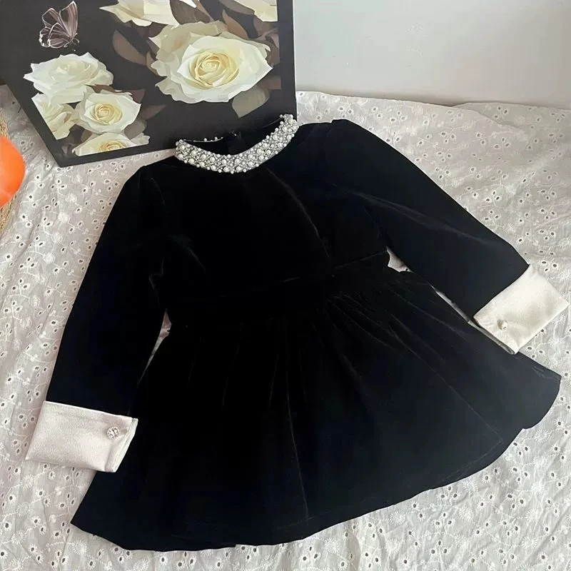 Платье-пачка из бархата для девочки, с длинным рукавом, с жемчугом, для малышей, для вечеринок, свадеб, дней рождения, для детей 2-10 лет
Платье-пачка из бархата для девочки, с длинным рукавом, с жемчугом, для малышей, для вечеринок, свадеб, дней рождения, для детей 2-10 лет