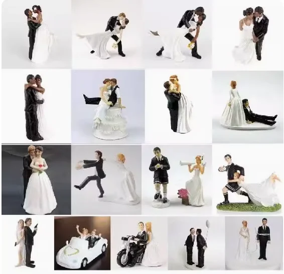 Cake Toppers Dolls Bride and Groom Figurines Funny Wedding
Cake Toppers Dolls Bride and Groom Figurines Funny Wedding