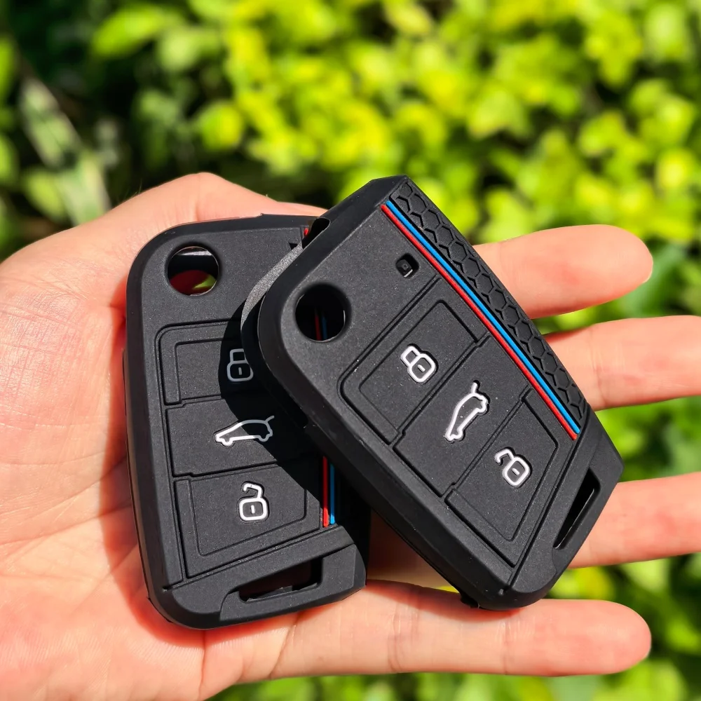 Silicone Shell Car Key Case Remote Cover Shell Holder Fob For VW Volkswagen T-ROC Golf 7 Polo Tiguan T-Cross Jetta EOS Beetle
Silicone Shell Car Key Case Remote Cover Shell Holder Fob For VW Volkswagen T-ROC Golf 7 Polo Tiguan T-Cross Jetta EOS Beetle