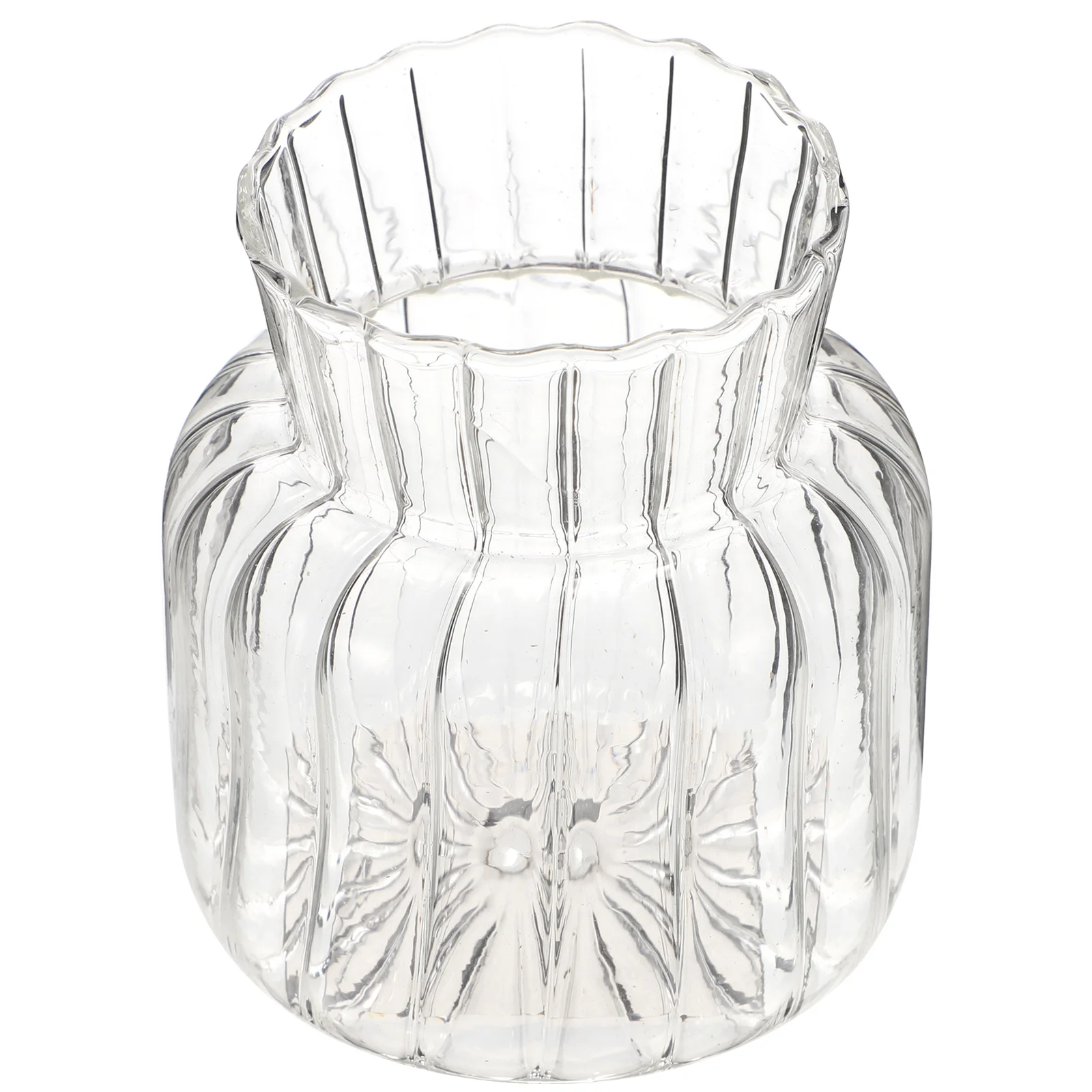 Striped Glass Flower Vase Decorative Compact Size Hydroponic Vessel Perfect for Home Office Balcony Table Green Plant
Striped Glass Flower Vase Decorative Compact Size Hydroponic Vessel Perfect for Home Office Balcony Table Green Plant
