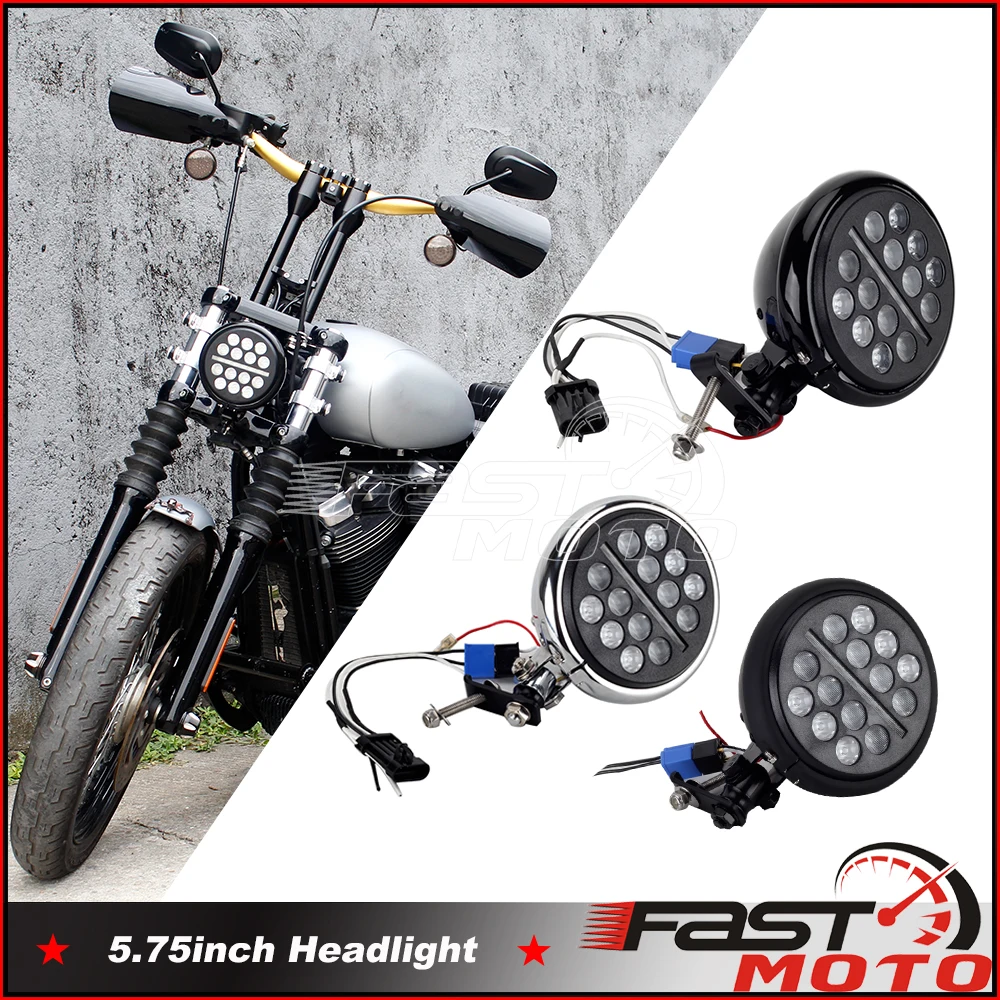 Motorcycle 5.75" LED Headlight Headlamp Round Head Lights Lamp For Harley Softail Standard Street Bob 114 Low Rider 2018-2022
Motorcycle 5.75" LED Headlight Headlamp Round Head Lights Lamp For Harley Softail Standard Street Bob 114 Low Rider 2018-2022