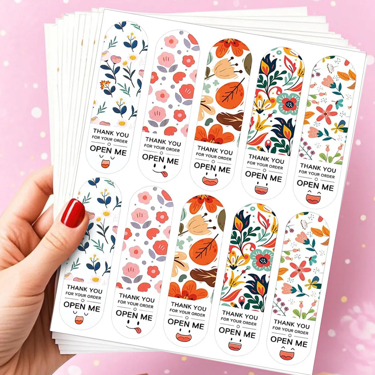 100pcs Boho Floral Thank You Stickers Gift Box Seal Labels Envelope Seals Party Decoration Stickers Open Me Sealing Stickers
100pcs Boho Floral Thank You Stickers Gift Box Seal Labels Envelope Seals Party Decoration Stickers Open Me Sealing Stickers
