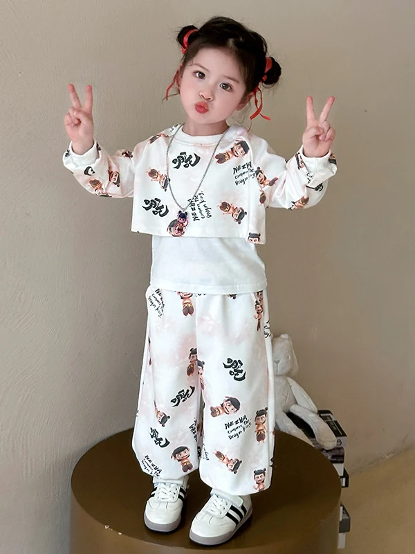 Loose Fem Baby Zheta Tee-Piece Set Sweatirt Vest Spring Autumn Faionable And Sli Long Pants for Babies
Loose Fem Baby Zheta Tee-Piece Set Sweatirt Vest Spring Autumn Faionable And Sli Long Pants for Babies