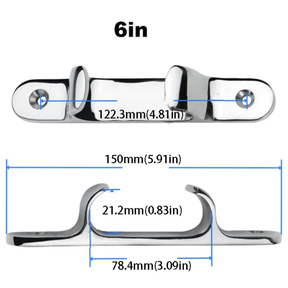 316 Stainless Steel Boat Rope Guide 4/5/6/8 Inch Polished Silver Line Cleat Straight Design 102mm Size Straight Fairlead
316 Stainless Steel Boat Rope Guide 4/5/6/8 Inch Polished Silver Line Cleat Straight Design 102mm Size Straight Fairlead