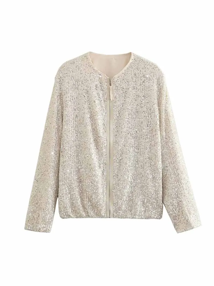Women New Fashion Bead decoration Casual flying Jacket Coat Vintage Long Sleeve pocket zipper Female Outerwear Chic Overshirt
Women New Fashion Bead decoration Casual flying Jacket Coat Vintage Long Sleeve pocket zipper Female Outerwear Chic Overshirt