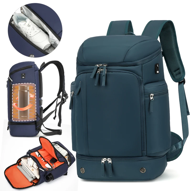 Cross border men's large capacity sports travel bag, large capacity shoe compartment, multifunctional backpack, backpack factory
Cross border men's large capacity sports travel bag, large capacity shoe compartment, multifunctional backpack, backpack factory
