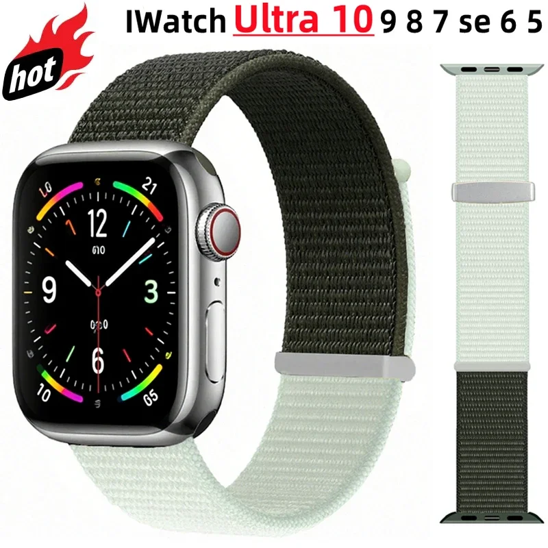 Ремешок для Apple Watch Band 44 мм 45 мм 46 мм 41 мм 40 мм 49 мм 38 мм 42 мм нейлоновый браслет Correa для IWatch Series Ultra 10 9 8 7 6 SE 5
Ремешок для Apple Watch Band 44 мм 45 мм 46 мм 41 мм 40 мм 49 мм 38 мм 42 мм нейлоновый браслет Correa для IWatch Series Ultra 10 9 8 7 6 SE 5