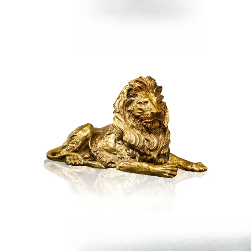Brass Lion Sculpture Chinese Home Living Room Office Lucky Ornament Home Wangzhai Ornament
Brass Lion Sculpture Chinese Home Living Room Office Lucky Ornament Home Wangzhai Ornament