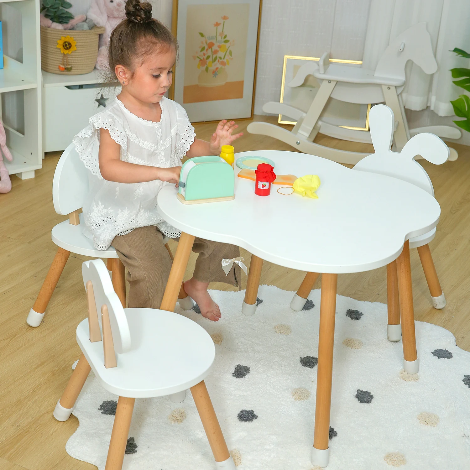 Custom Nursery Montessori Kids Children Room Wood Animal Furniture Girls Study Desk Toddler and Chair Set for Kids
Custom Nursery Montessori Kids Children Room Wood Animal Furniture Girls Study Desk Toddler and Chair Set for Kids