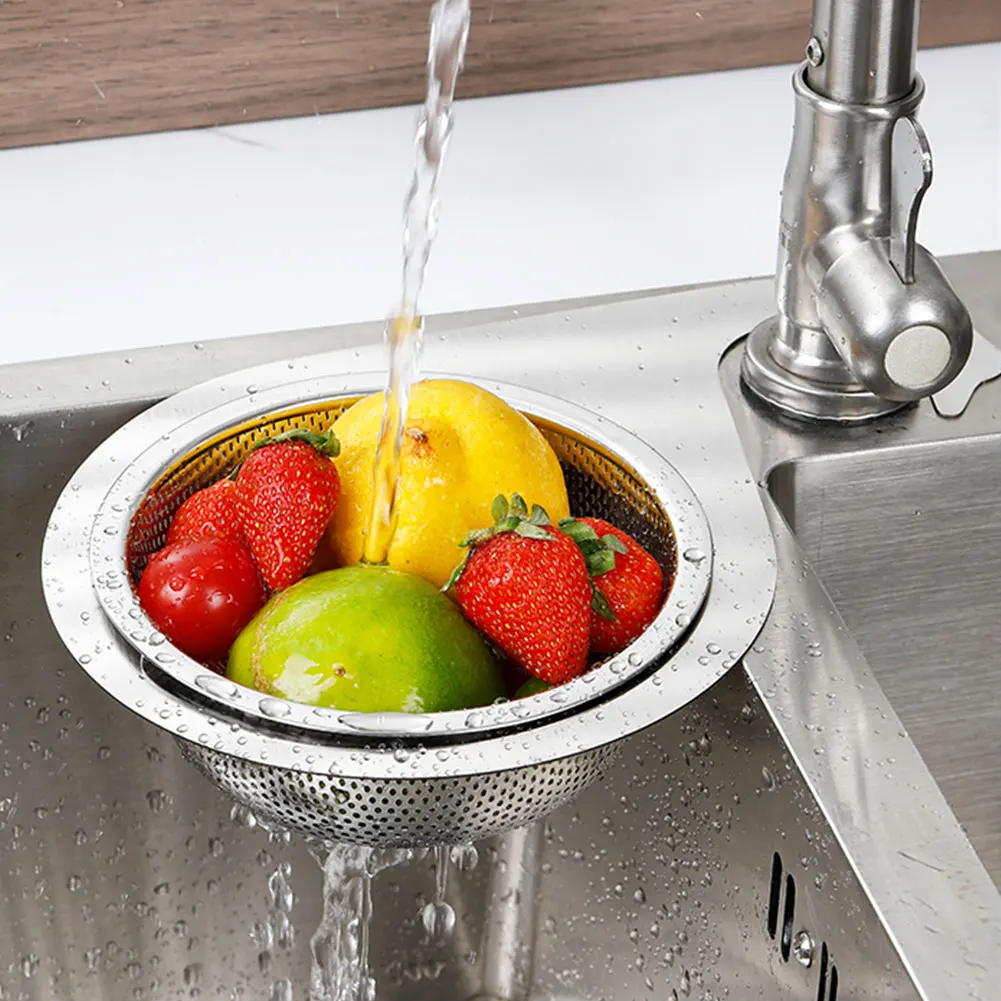 1/2 PCS Stainless Steel Sink Drain Strainer Basket Dry Wet Separation Sink Garbage Filter Drain Rack for Filter Kitchen Waste
1/2 PCS Stainless Steel Sink Drain Strainer Basket Dry Wet Separation Sink Garbage Filter Drain Rack for Filter Kitchen Waste