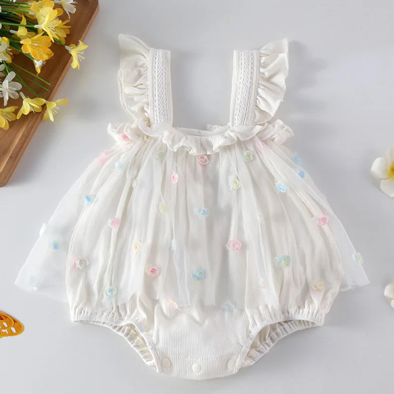 2024 New Summer Infant Baby Girl Bodysuits Sleeveless Cotton Mesh Splicing Newborn Baby Girl Jumpsuit 0-24M Baby Girl Clothing
2024 New Summer Infant Baby Girl Bodysuits Sleeveless Cotton Mesh Splicing Newborn Baby Girl Jumpsuit 0-24M Baby Girl Clothing