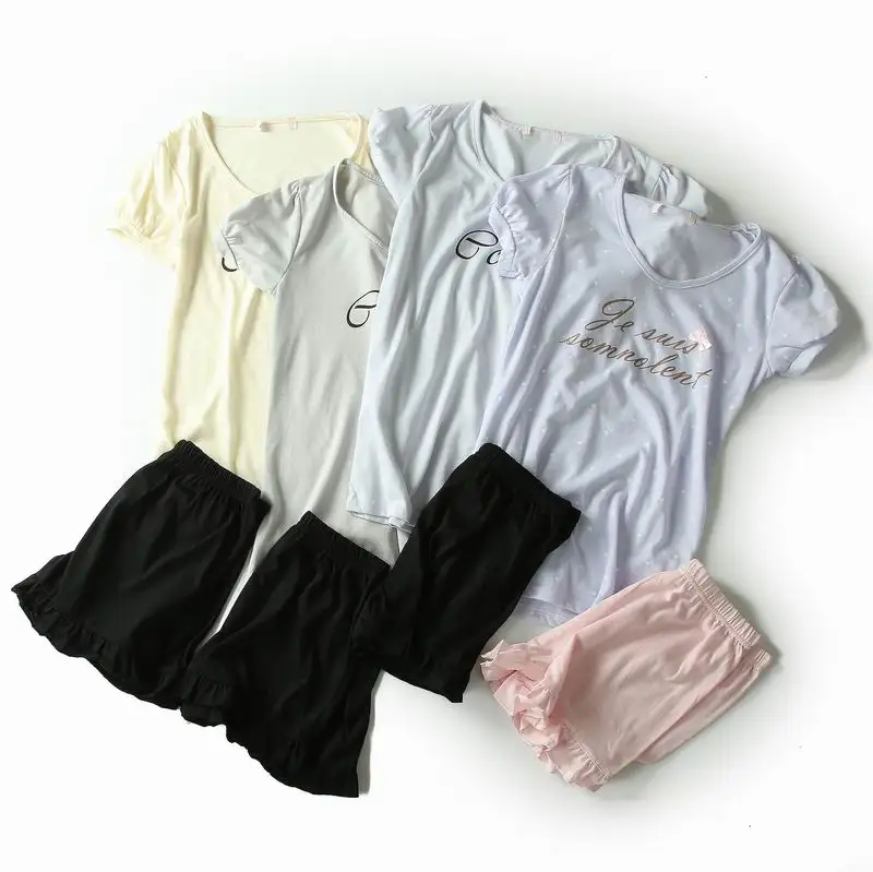 Women's Casual Lazy Style Simple Letter Sleepwear Pants High Waist Short Home Clothes Set Slimming Effect Comfortable Homewear
Women's Casual Lazy Style Simple Letter Sleepwear Pants High Waist Short Home Clothes Set Slimming Effect Comfortable Homewear