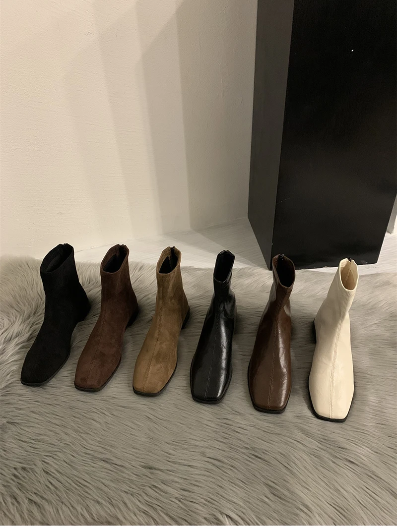 Women's Spring Autumn Winter Ankle Boots Square Toe Short Booties Casual Commuting Low Heel Shoes Zipper Booties
Women's Spring Autumn Winter Ankle Boots Square Toe Short Booties Casual Commuting Low Heel Shoes Zipper Booties