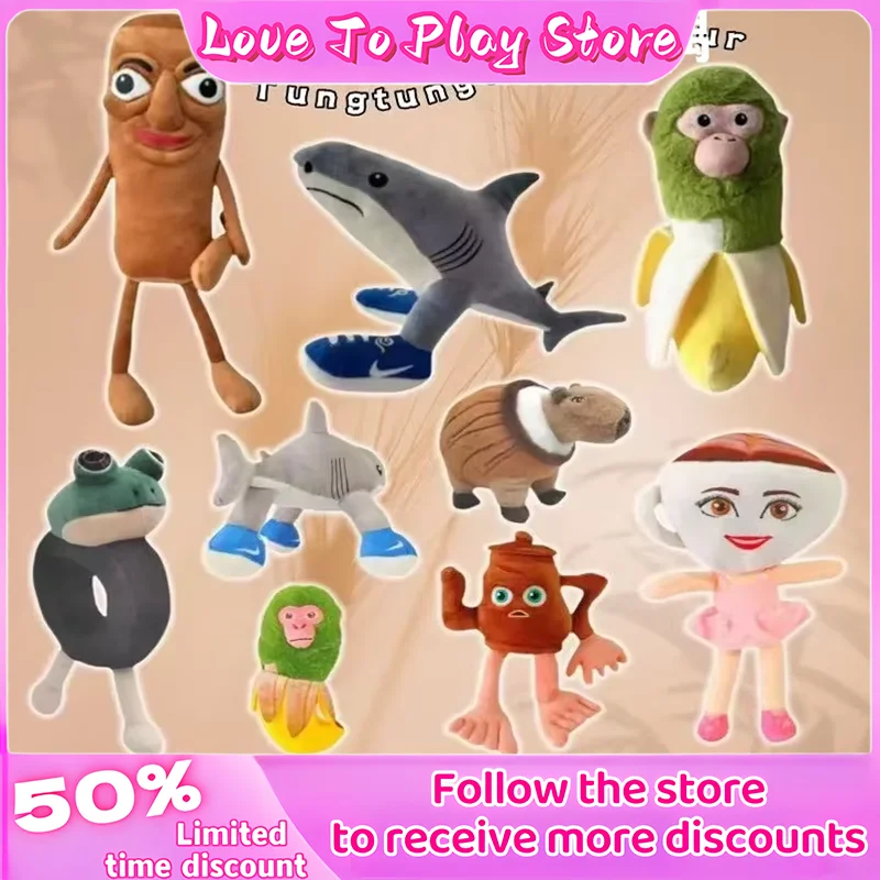 Hot Tung Sahur Classic Funny Shark Doll Wooden Stick Man Kabukilo Toy With Banana Monkey Octopus Plush Mock Gift For Children
Hot Tung Sahur Classic Funny Shark Doll Wooden Stick Man Kabukilo Toy With Banana Monkey Octopus Plush Mock Gift For Children