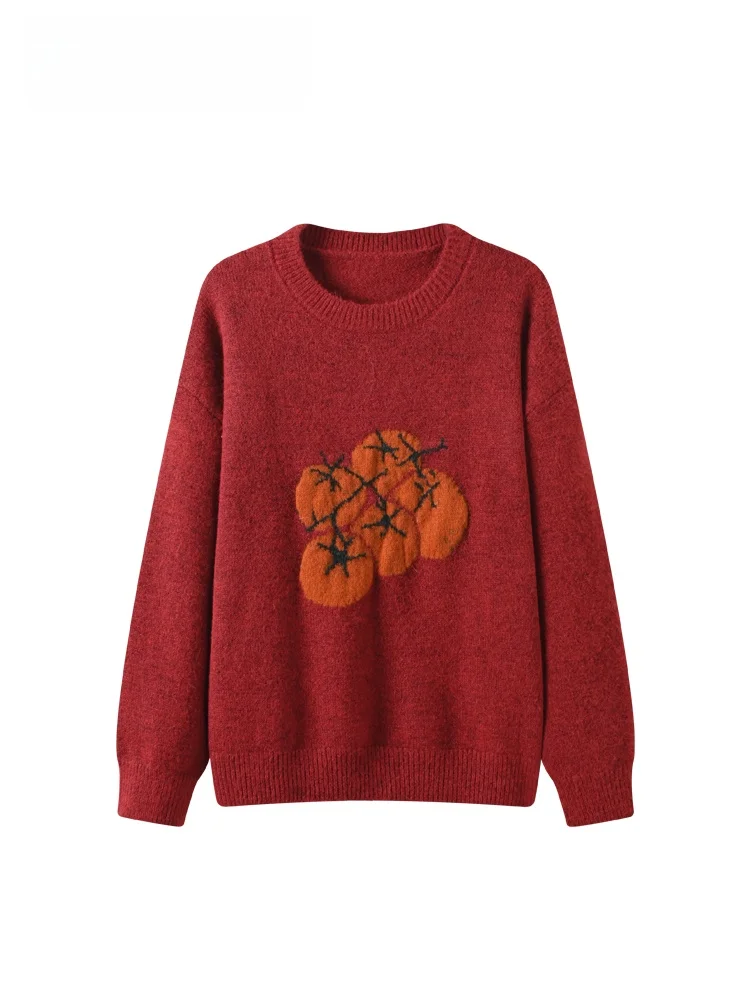 Warm Knitted Long Sleeve round Neck Sweater for plus Size Women Autumn Winter Fashion Trendy Lazy Style Korean Style Wool Blend
Warm Knitted Long Sleeve round Neck Sweater for plus Size Women Autumn Winter Fashion Trendy Lazy Style Korean Style Wool Blend