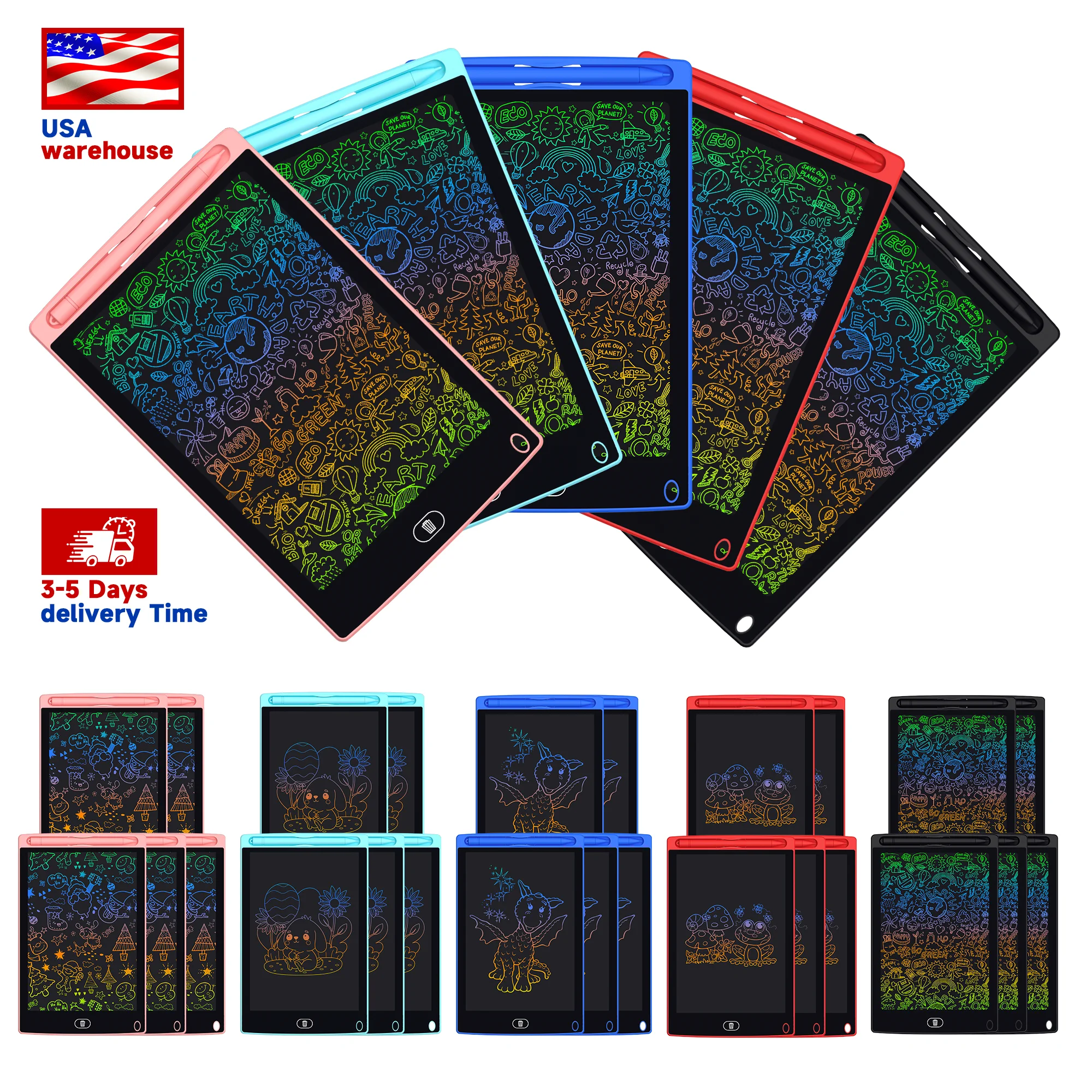Детская доска для письма с ЖК-дисплеем, стираемый, многоразовый и портативный планшет для рисования с цветным экраном, цифровые блокноты для заметок
Детская доска для письма с ЖК-дисплеем, стираемый, многоразовый и портативный планшет для рисования с цветным экраном, цифровые блокноты для заметок