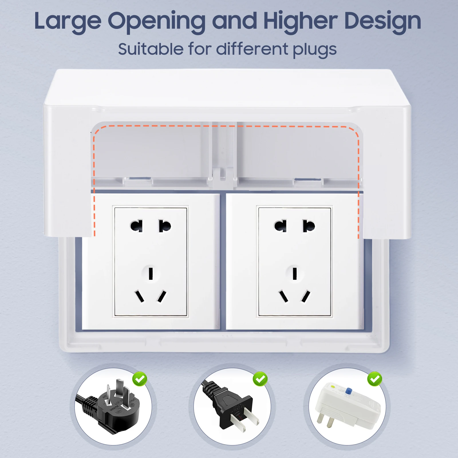 Double Position Socket Cover 86 Type Thickened Sticky Socket Cover Waterproof Switch Cover Power Outlet Protector for Bathroom
Double Position Socket Cover 86 Type Thickened Sticky Socket Cover Waterproof Switch Cover Power Outlet Protector for Bathroom