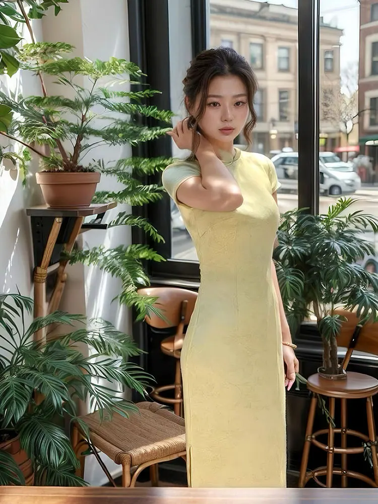 New Chinese Sle een Floral Embroidery Slim Fit Improved Long Dr High Waist ort Sve Evening Gown
New Chinese Sle een Floral Embroidery Slim Fit Improved Long Dr High Waist ort Sve Evening Gown