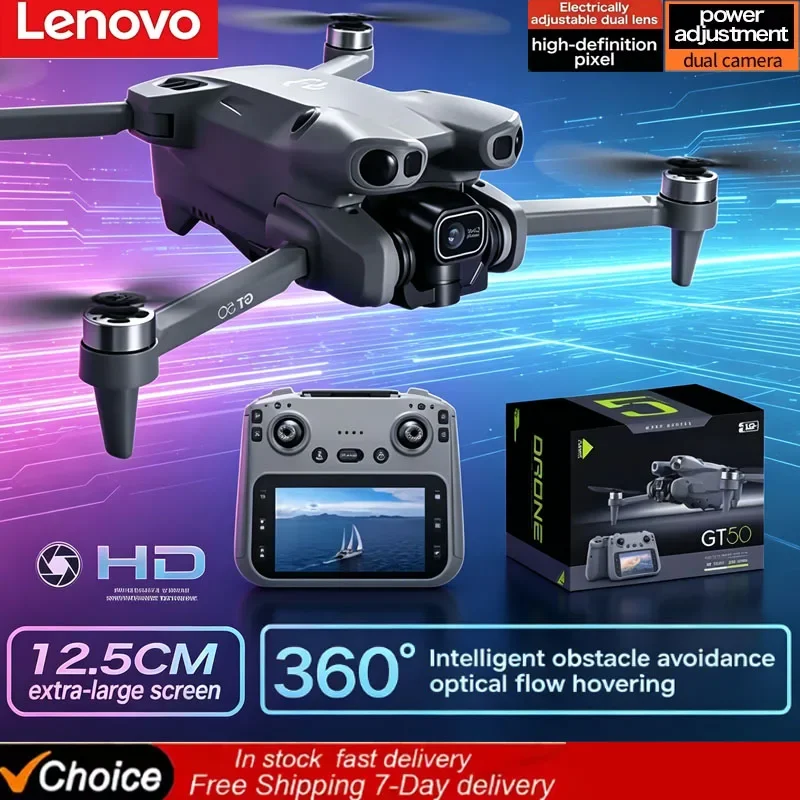 Lenovo GT50 FPV Drone HD Camera Obstacle Avoidance Brushless Motor Large Screen Foldable RC Quadcopter
Lenovo GT50 FPV Drone HD Camera Obstacle Avoidance Brushless Motor Large Screen Foldable RC Quadcopter