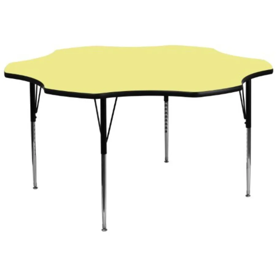 Wren 60'' Flower Yellow Thermal Laminate Activity Table - Standard Height Adjustable Legs
Wren 60'' Flower Yellow Thermal Laminate Activity Table - Standard Height Adjustable Legs