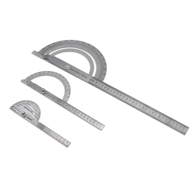 145mm stainless steel 180 protractor angle meter measuring ruler rotary mechanic tool ruler protractor
145mm stainless steel 180 protractor angle meter measuring ruler rotary mechanic tool ruler protractor