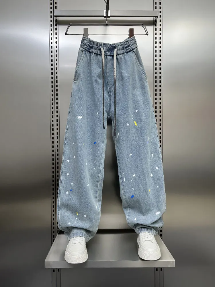 Casual Men's Distred Denim Jeans Spring 2025 Loose Straight Leg Pants Individual Sle Waed Effect Youth Trend
Casual Men's Distred Denim Jeans Spring 2025 Loose Straight Leg Pants Individual Sle Waed Effect Youth Trend