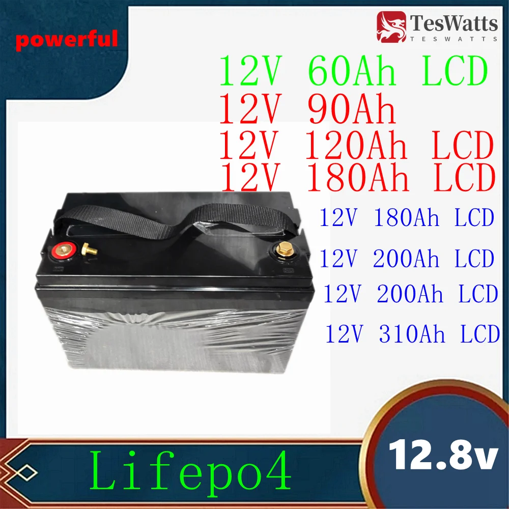 12.8V 310ah 280ah 120AH LiFePO4 Battery 12V Lithium Iron Phosphate Batteries Cycles Touring car Solar Wind Tax Free
12.8V 310ah 280ah 120AH LiFePO4 Battery 12V Lithium Iron Phosphate Batteries Cycles Touring car Solar Wind Tax Free
