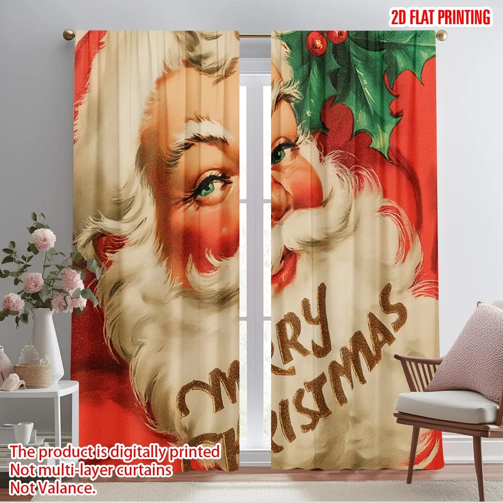 2pcs,2D plane printing Creative Curtains Santa with Red & Green Holiday Colors Versatile Fabric (without rod) Decorations
2pcs,2D plane printing Creative Curtains Santa with Red & Green Holiday Colors Versatile Fabric (without rod) Decorations