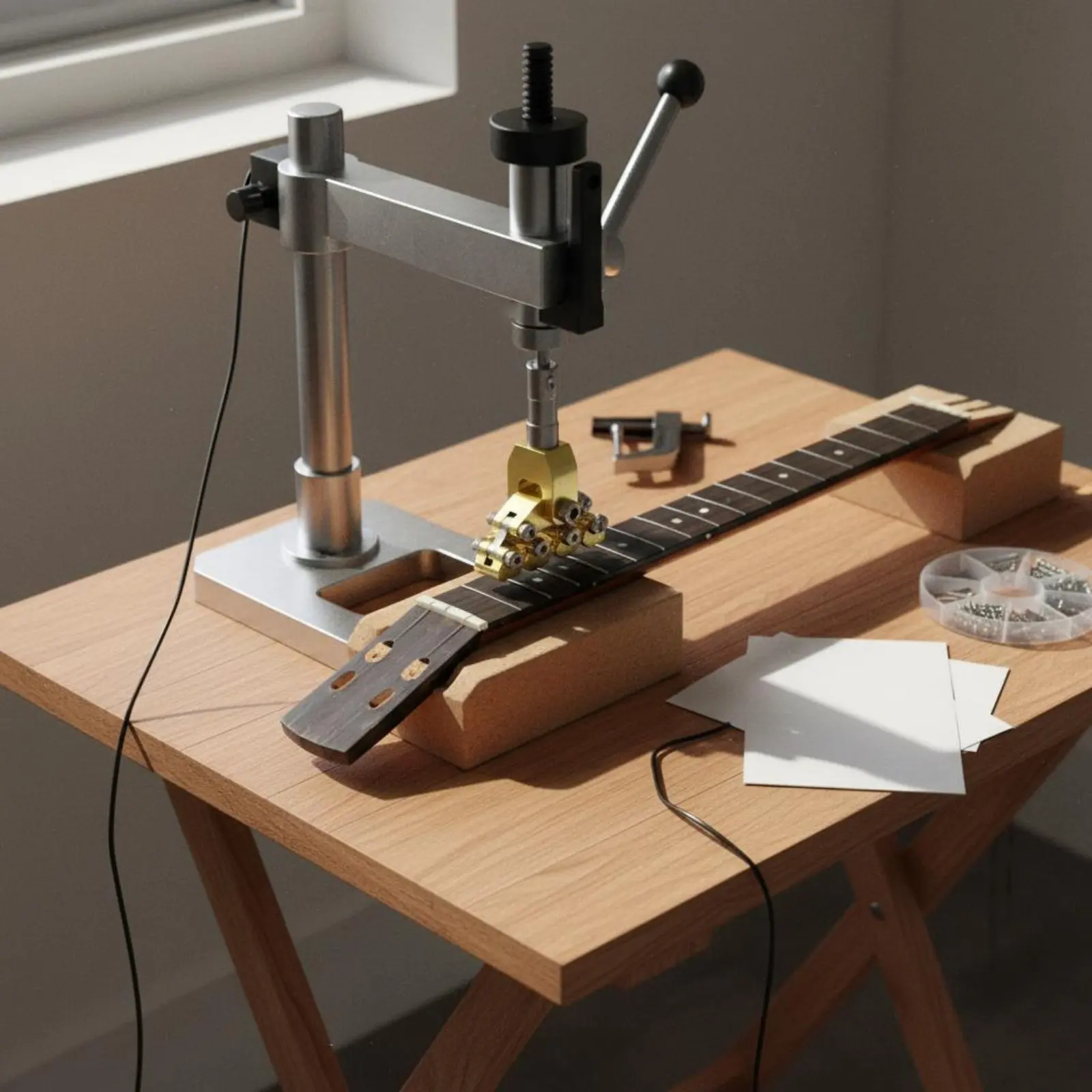 Universal Fret Press Head Precision Pressing Fretboard Radius Press Head Fret Seating Tool Sturdy Metal Build for Repair Shop
Universal Fret Press Head Precision Pressing Fretboard Radius Press Head Fret Seating Tool Sturdy Metal Build for Repair Shop