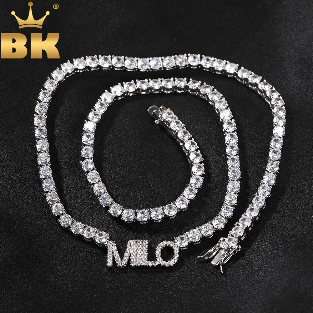 THE BLING KING Custom Mini Letter With 4mm Tennis Chain Micro Paved CZ Personalized Name Necklace Hiphop Jewelry Gift For Kids
THE BLING KING Custom Mini Letter With 4mm Tennis Chain Micro Paved CZ Personalized Name Necklace Hiphop Jewelry Gift For Kids