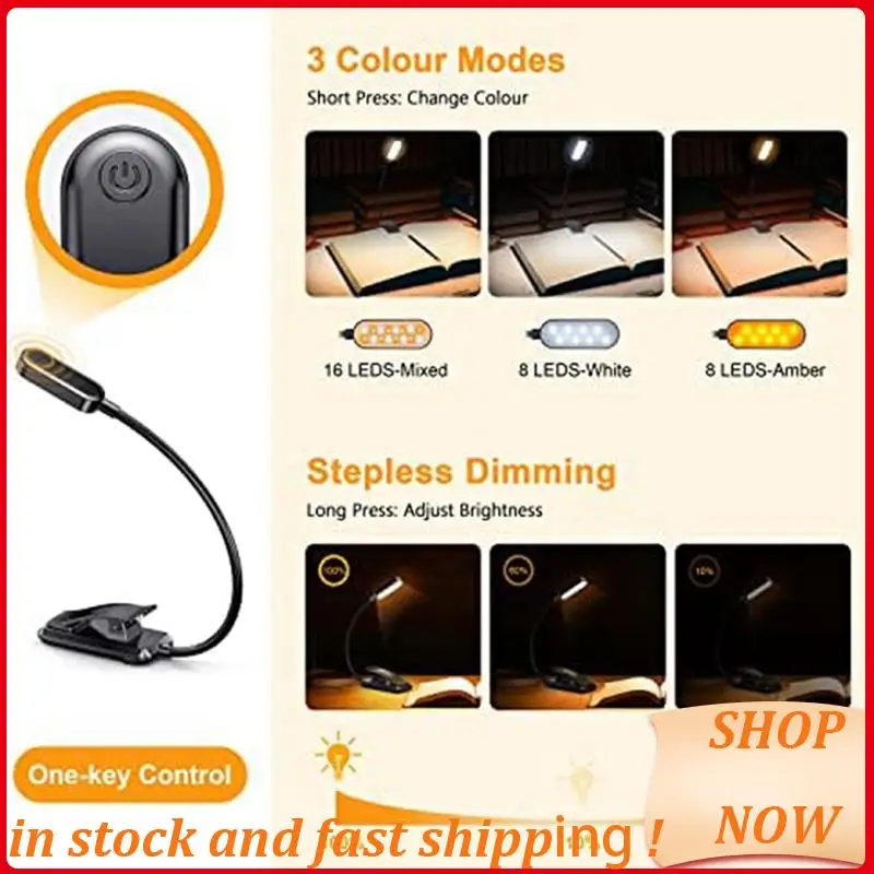 Small Light Clip-On Book Reading Lamp Suitable For Bed Reading,Eye Care 3-Color Temperature HOT!
Small Light Clip-On Book Reading Lamp Suitable For Bed Reading,Eye Care 3-Color Temperature HOT!
