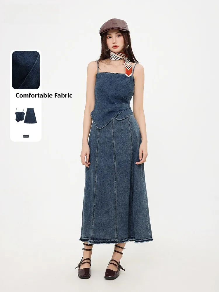 Модный джинсовый комплект-двойка Ele Summer 2025: женский костюм-двойка с длинным рукавом для женщин 25-35 лет
Модный джинсовый комплект-двойка Ele Summer 2025: женский костюм-двойка с длинным рукавом для женщин 25-35 лет