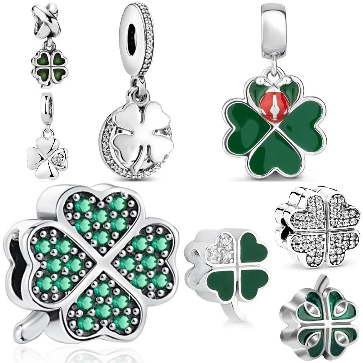 Beautiful 925 Sterling Silver Four-leaf Clover Series Charm Fit Original Brand Bracelet Necklace 925 Jewelry lucky Gift
Beautiful 925 Sterling Silver Four-leaf Clover Series Charm Fit Original Brand Bracelet Necklace 925 Jewelry lucky Gift