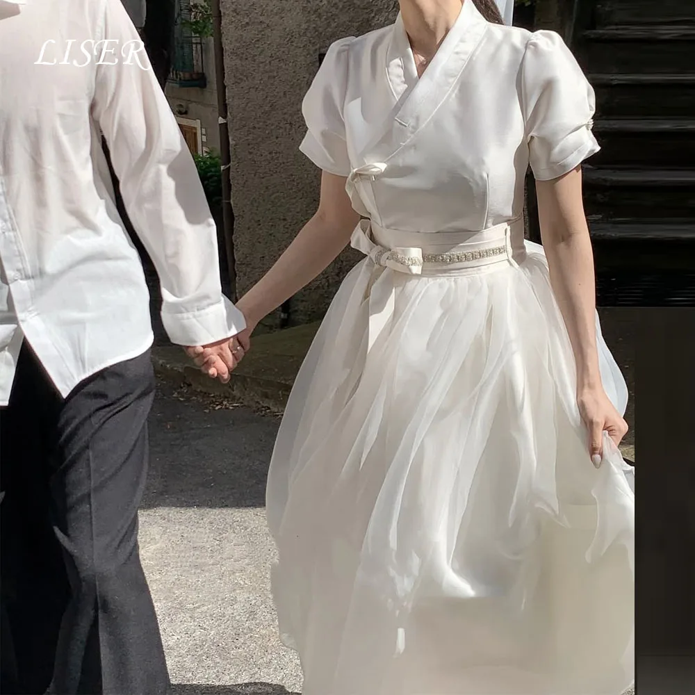 Liser Customized Hanbok A-Line Elegant Korea Wedding Dresses Silk Satin Short Sleeves Modern Bridal Dress 웨딩드레스 Photo Shoot
Liser Customized Hanbok A-Line Elegant Korea Wedding Dresses Silk Satin Short Sleeves Modern Bridal Dress 웨딩드레스 Photo Shoot