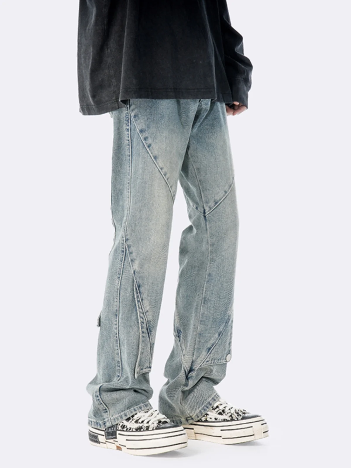 Retro American Washed Men's Jeans Spring Autumn Trendy Loose Hiphop Design High Street Cool Straight Leg Long Pants
Retro American Washed Men's Jeans Spring Autumn Trendy Loose Hiphop Design High Street Cool Straight Leg Long Pants