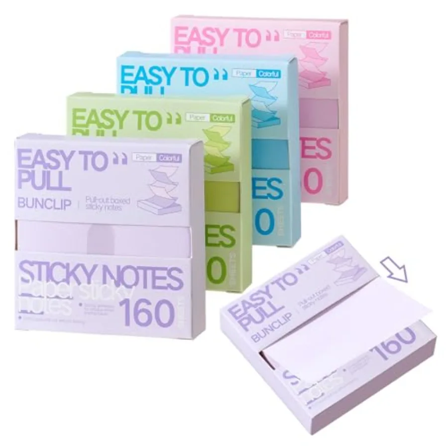 Pop-Up Sticky Notes Set for Organization, 3x3 Inch Self-Stick Notepads, 160 Sheets, 4 Pastel Colors - Ideal for Office Desk, Sc
Pop-Up Sticky Notes Set for Organization, 3x3 Inch Self-Stick Notepads, 160 Sheets, 4 Pastel Colors - Ideal for Office Desk, Sc