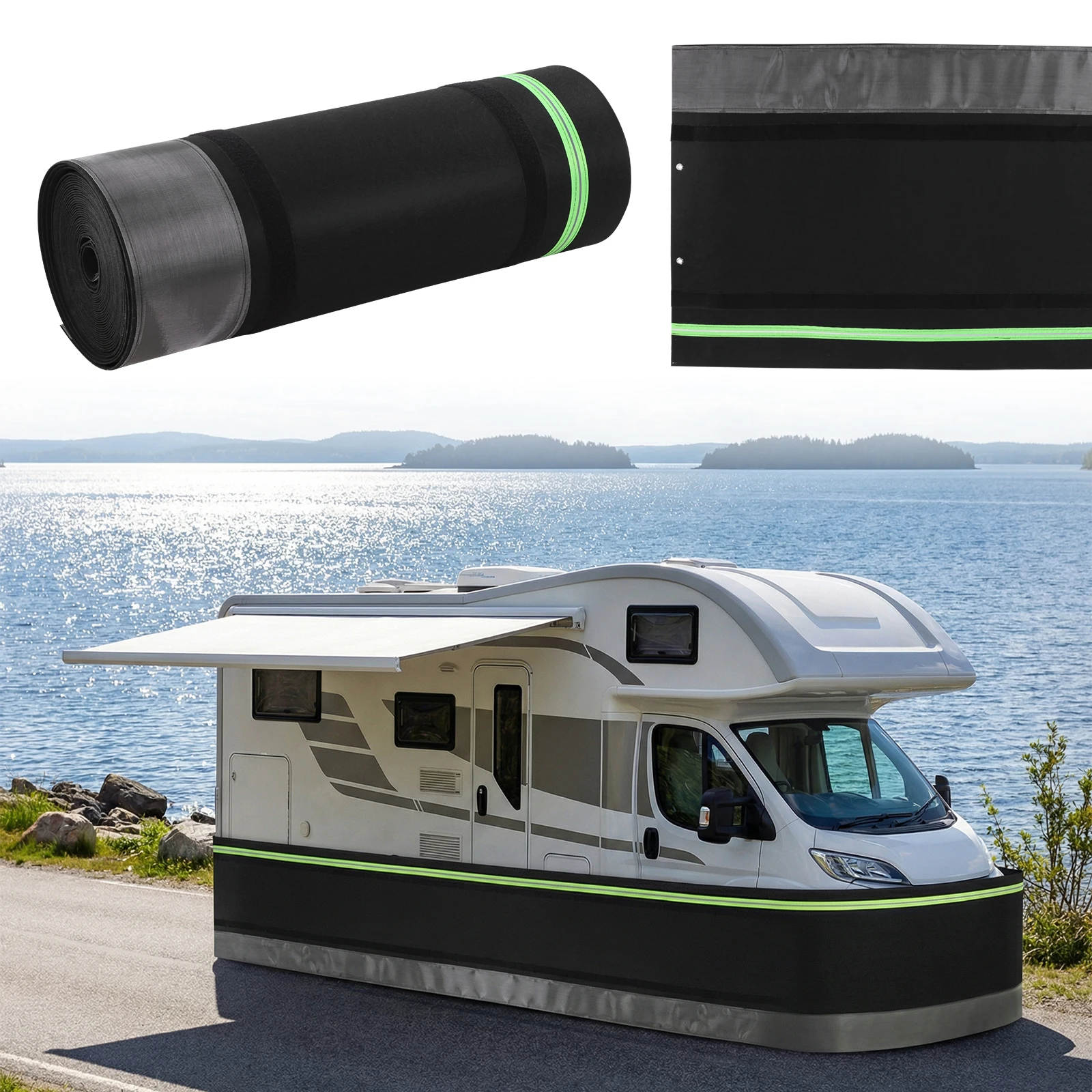 Rv Underbelly Material Easy Installation Travel Wheel Skirt 3.1x65.6ft with Bottom Iron Mesh for Garden Outdoor Yard
Rv Underbelly Material Easy Installation Travel Wheel Skirt 3.1x65.6ft with Bottom Iron Mesh for Garden Outdoor Yard