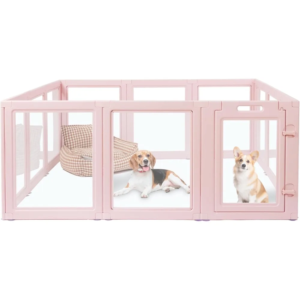 DIY Clear Acrylic Dog Playpen House,Quick Easy Assembly and Disassembly,Strong Floor Suction,Indoor and Outdoor Use,Easy Cleansi
DIY Clear Acrylic Dog Playpen House,Quick Easy Assembly and Disassembly,Strong Floor Suction,Indoor and Outdoor Use,Easy Cleansi