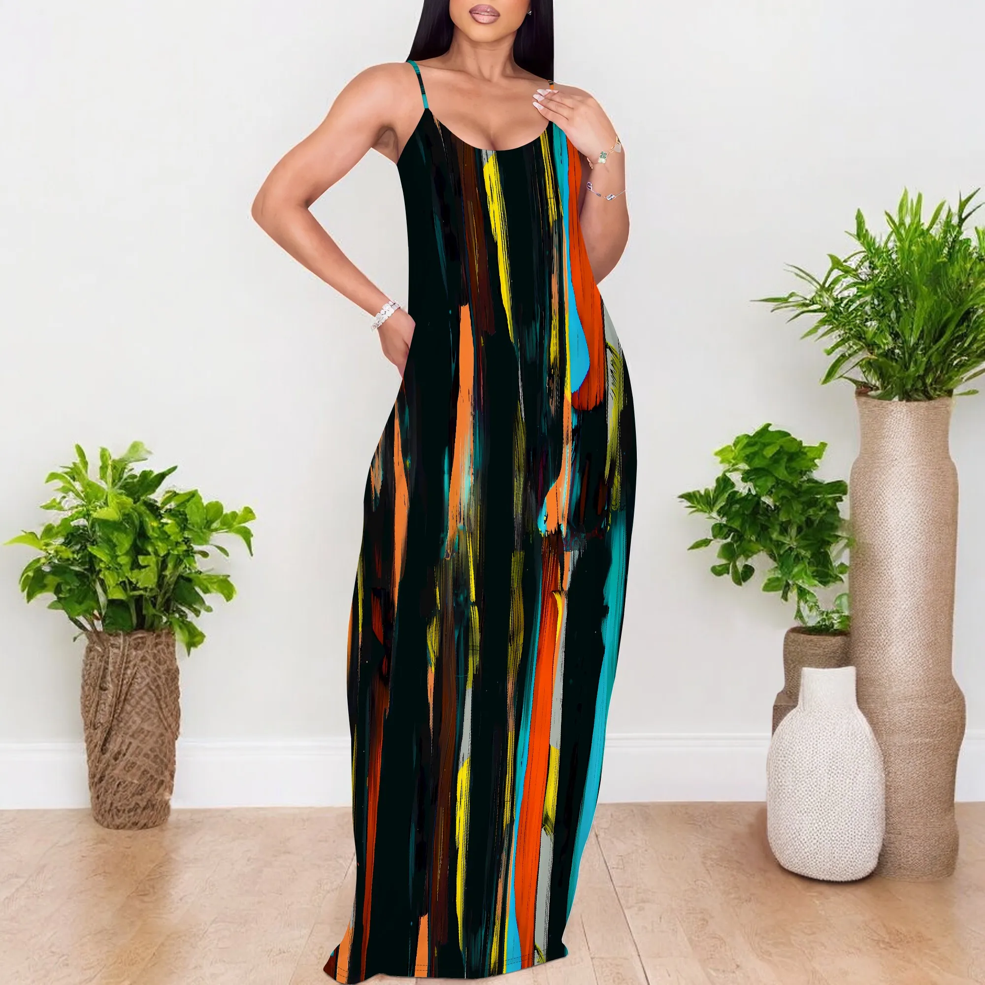 Women's summer maxi dress vest dress casual fashion sleeveless loose long sexy dress
Women's summer maxi dress vest dress casual fashion sleeveless loose long sexy dress