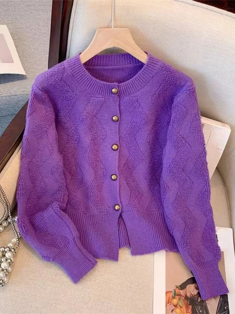 Small Fragrance Cardigan Long Sleeve Solid Color Single Breasted Autumn Winter Sweaters All Match Simple 2024 Women's Clothing
Small Fragrance Cardigan Long Sleeve Solid Color Single Breasted Autumn Winter Sweaters All Match Simple 2024 Women's Clothing