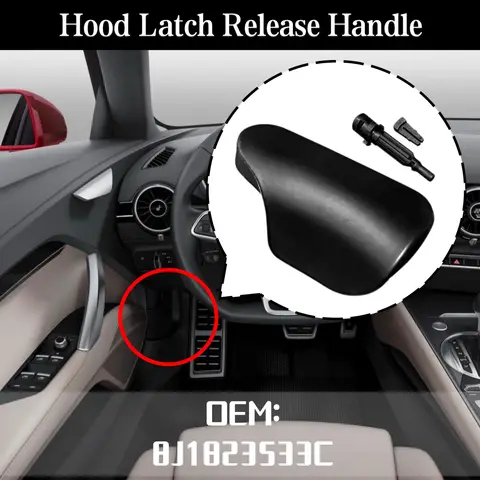 Driver Side Metal Hood Latch Release Handle Mounting Bracket For Audi TT TTRS 2007 2008 2009 2010 2011 2012-2014 8J1823533C