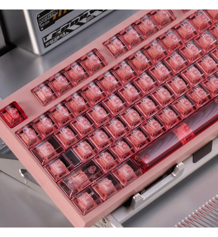 Agate powder transparent mechanical keyboard keycap PC material UV transfer large full set of customized magnetic axis original
Agate powder transparent mechanical keyboard keycap PC material UV transfer large full set of customized magnetic axis original