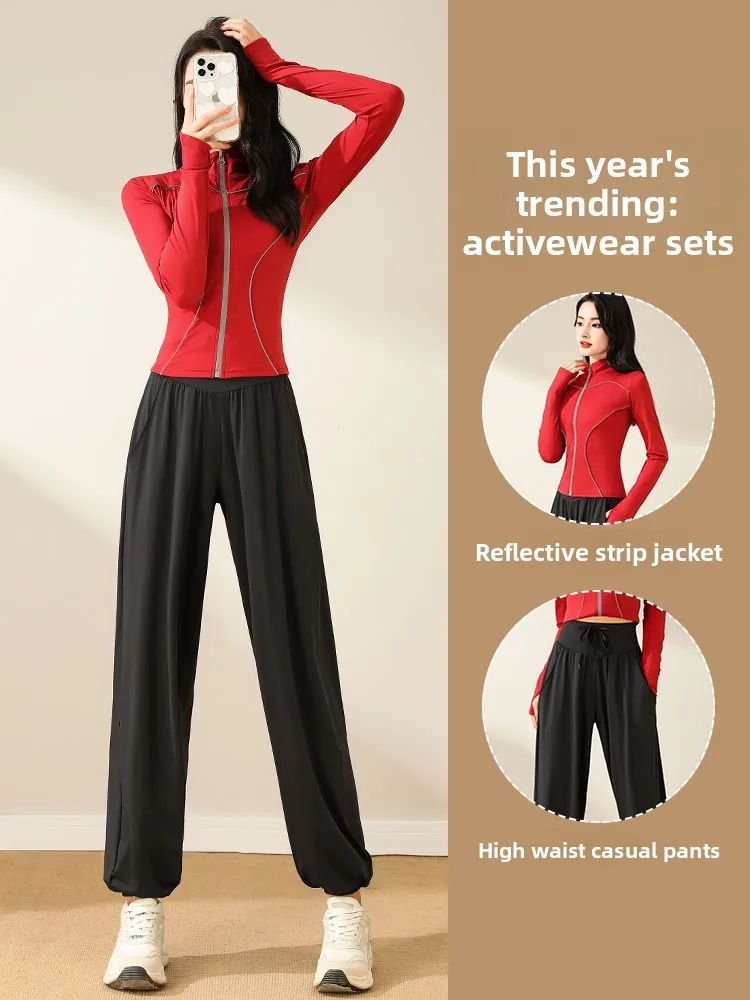 Женский спортивный комплект одежды для фитнеса, бега и йоги, повседневные брюки с высокой талией, дышащие брюки из полиэфирного волокна, удобные брюки
Женский спортивный комплект одежды для фитнеса, бега и йоги, повседневные брюки с высокой талией, дышащие брюки из полиэфирного волокна, удобные брюки